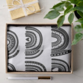 Moderne Zwart Wit Regenboog Kleine Zakelijke Verpa Tissuepapier (Geschenk)