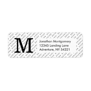 Moderne zwart-wit reizen typografie monogram etiket