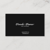 Moderne zwart-wit Schattige Kind Gezichtsschilder Visitekaartje (Achterkant)