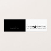 Moderne zwart-wit schilder en decorateur foto visitekaartje (Buitenkant ongevouwen)