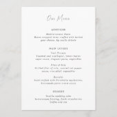 Moderne zwart-wit schone bruiloft menu (Voorkant)