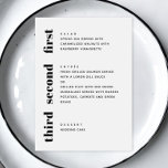 Moderne zwart-wit schone minimalistische bruiloft menu<br><div class="desc">Modern zwart-wit schoon minimalistisch bruiloft Menu. Geschikt voor verjaardag,  jubileum en een ander feest. Neem contact met me op als je nog meer objecten nodig hebt.</div>