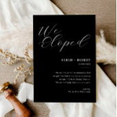 Moderne zwart-wit script bruiloft aankondiging