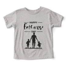 Moderne zwart-wit silhouet Vaderdag Kaart