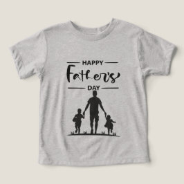 Moderne zwart-wit silhouet Vaderdag Kaart