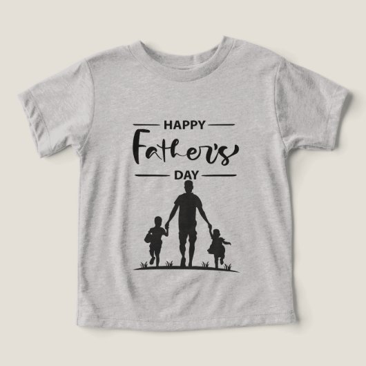 Moderne zwart-wit silhouet Vaderdag Kaart (Design voorkant)