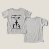 Moderne zwart-wit silhouet Vaderdag Kaart (Ontwerp Voorkant & Achterkant)