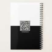 Moderne zwart-wit Small Business Planner (Achterkant)