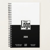 Moderne zwart-wit Small Business Planner (Voorkant)