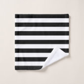 Moderne zwart-wit streep bad handdoek (Wasdoekje)