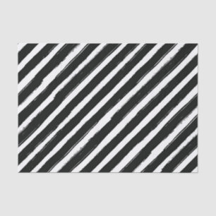 Moderne Zwart & Wit Strepen Trendy Verjaardagsfees Tissuepapier