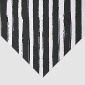 Moderne Zwart & Wit Strepen Trendy Verjaardagsfees Tissuepapier (Detail)