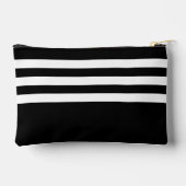 Moderne Zwart Wit Strepen & Vet Naam Etui (Achterkant)