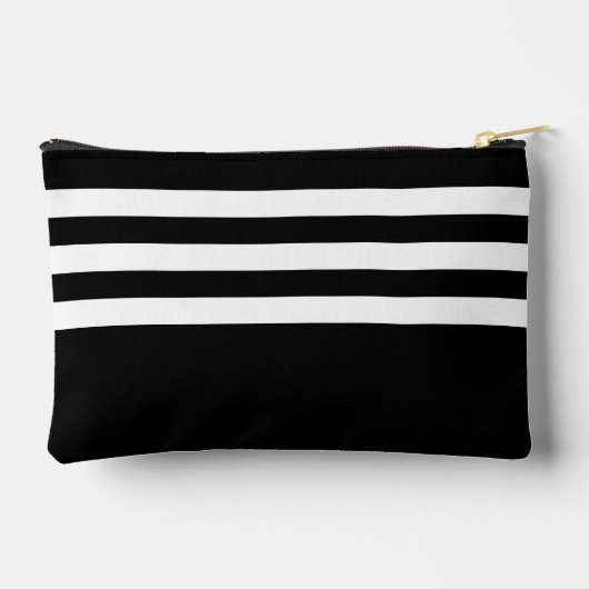 Moderne Zwart Wit Strepen & Vet Naam Etui (Achterkant)