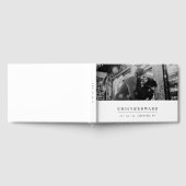 Moderne zwart-wit trouwfoto gastenboek (Volledig)