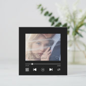 Moderne zwart-wit trouwlied save the date (Staand voorkant)