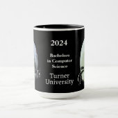 Moderne zwart-wit twee foto Afstuderen Mok (Midden)