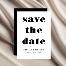 Moderne zwart-wit typografie bruiloft