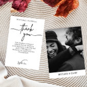 Moderne zwart-wit typografie foto bedankt