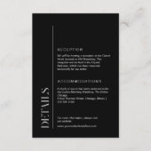 Moderne zwart-wit typografie informatiekaartje (Voorkant)