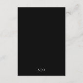 Moderne zwart-wit typografie informatiekaartje (Achterkant)