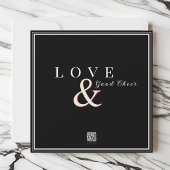 Moderne zwart-wit typografie Kerstfoto Feestdagenkaart