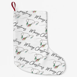 Moderne zwart-wit typografie kleine kerstsok