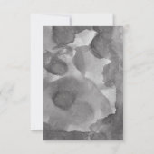 Moderne zwart-wit typografie Waterverf RSVP Kaart (Achterkant)