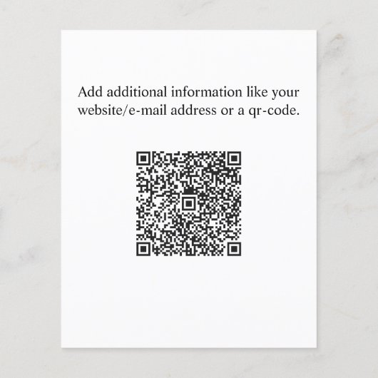 Moderne Zwart Wit Vastgoed Agent Custom Flyer (Achterkant)