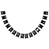 Moderne Zwart & Wit Veiligheidsspelden Wasruimte Vlaggetjes (Alle)