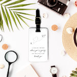 Moderne zwart-wit Vrijgezellenfeest gunsten Bagagelabel<br><div class="desc">Verhoog uw vrijgezellenfeest of bruiloft met ons Modern Zwart-Wit Vrijgezellenfeest Favors Bagagelabel. Deze zwart-witte bagagelabels zijn een perfecte keuze, met een minimalistisch papieren vliegtuigontwerp en een elegant handschrift. Ze zijn een geweldige aanvulling op uw huwelijksreis-thema viering en een stijlvolle en praktische aandenken voor uw gasten. U kunt de achtergrondkleur gemakkelijk...</div>