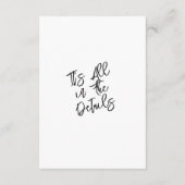 Moderne Zwart Wit Waanzinnige Boho Bruiloft Detail Informatiekaartje (Achterkant)