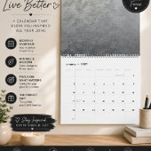 Moderne Zwart-Wit Wandkalender Kalender