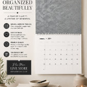 Moderne Zwart-Wit Wandkalender Kalender