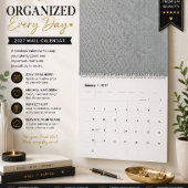 Moderne Zwart-Wit Wandkalender Kalender