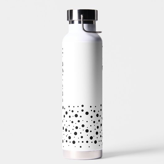 Moderne zwart-wit waterfles (Links)