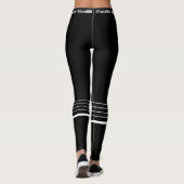 Moderne zwart-wit werkout leggings (Achterkant)
