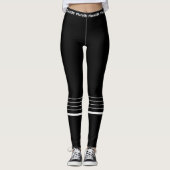 Moderne zwart-wit werkout leggings (Voorkant)