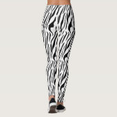 Moderne zwart-wit zebra dier strepen leggings (Achterkant)