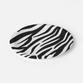 Moderne zwart-wit zebra patroon papieren bord (Gekanteld)