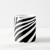 Moderne zwart-wit zebra streep koffiemok (Center)