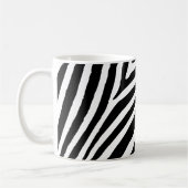 Moderne zwart-wit zebra streep koffiemok (Links)