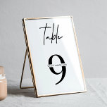 Moderne Zwart & Wit Zitkaart Tafelnummers<br><div class="desc">Maak uw zakelijke of privé event decor af met dit minimale tafelnummer teken in zwart-wit. Gebruik deze moderne kaart van het de lijstaantal van de zittingsgrafiek kaart voor uw galagebeurtenis,  bedrijfspartij of huwelijksreceptie,  zal dit minimalistische ontwerp elke gelegenheid aanpassen!</div>