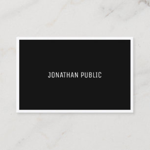 Moderne zwart-wit zwart-wit zwart-wit vlak visitekaartje