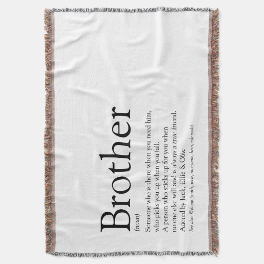 Moderne zwart-witdeklaag deken (Voorkant Verticaal)