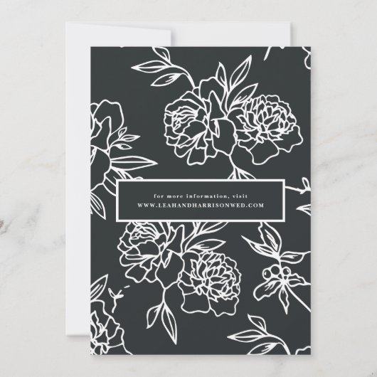 Moderne zwart-witfoto met overlay save the date (Achterkant)