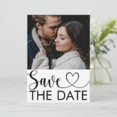 Moderne zwart-witfoto opslaan de datum Kaart (Staand voorkant)