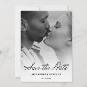 Moderne zwart-witfoto's slaan de datum op save the date (Voorkant)