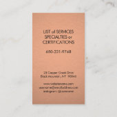 Moderne zwart-witkoper voor Folie en zwart-wit Visitekaartje (Achterkant)