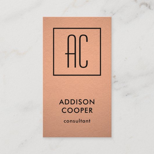 Moderne zwart-witkoper voor Folie en zwart-wit Visitekaartje (Voorkant)